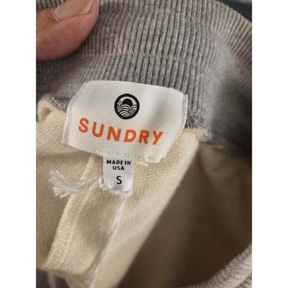 Sundry Women's S Flared Mini Skort Cream Gray Soft Cotton Modal Anthropology - Picture 7 of 11